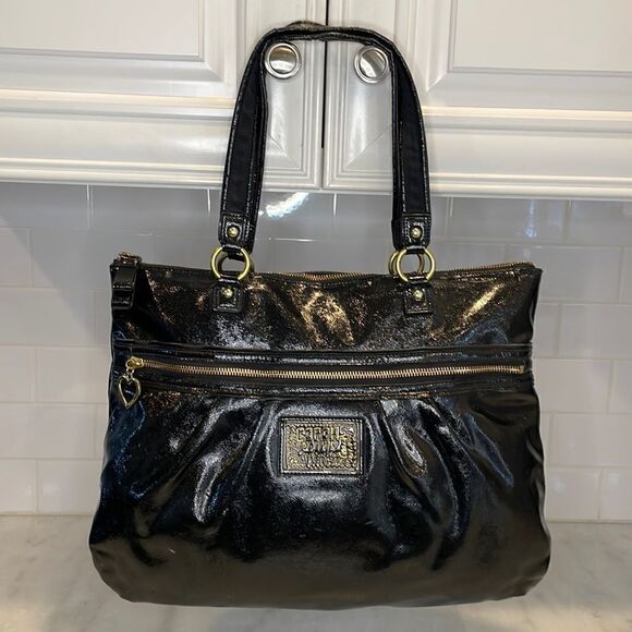 Coach Daisy Poppy Signature XL Patent Leather Tote Shoulder Bag - Picture 1 of 17